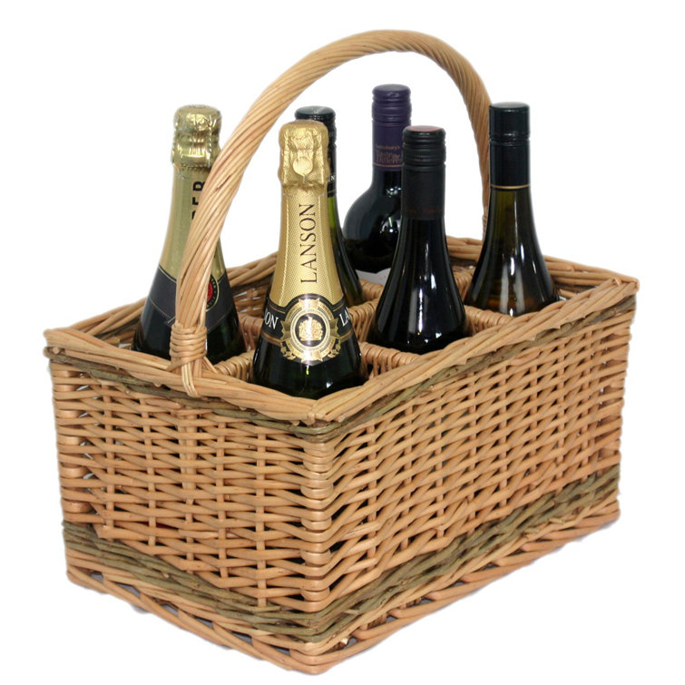 Brambly Cottage 6 Bottle Wine Picnic Basket & Reviews Wayfair.co.uk